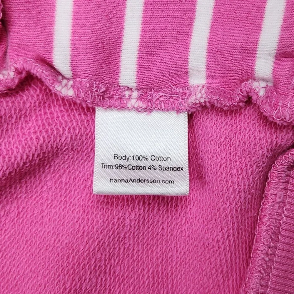 Hanna Andersson Bright Basics Bear Hoodie in Power Pink sz 6-12m 70cm Play
